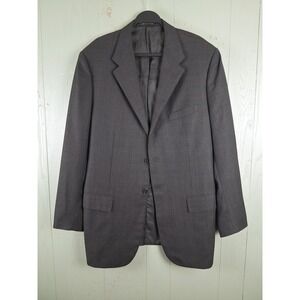 Corneliani Blazer Men EU56L 2XL Gray Plaid Wool Made Italy Super 120s Extra Fine